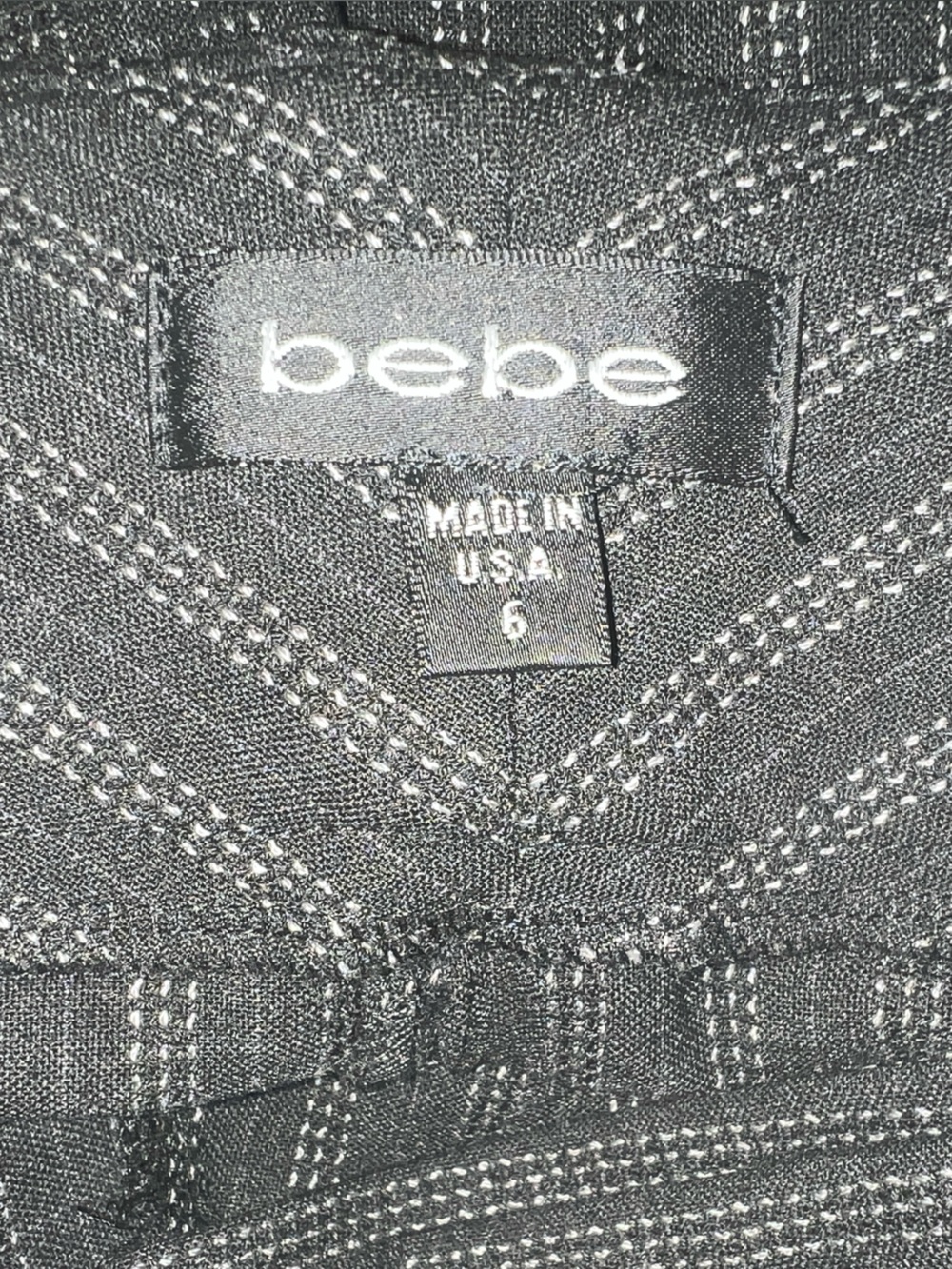 bebe Vintage Y2K Charcoal Pinstripe Cropped Capri Dress Pants Size S - Picture 7 of 11